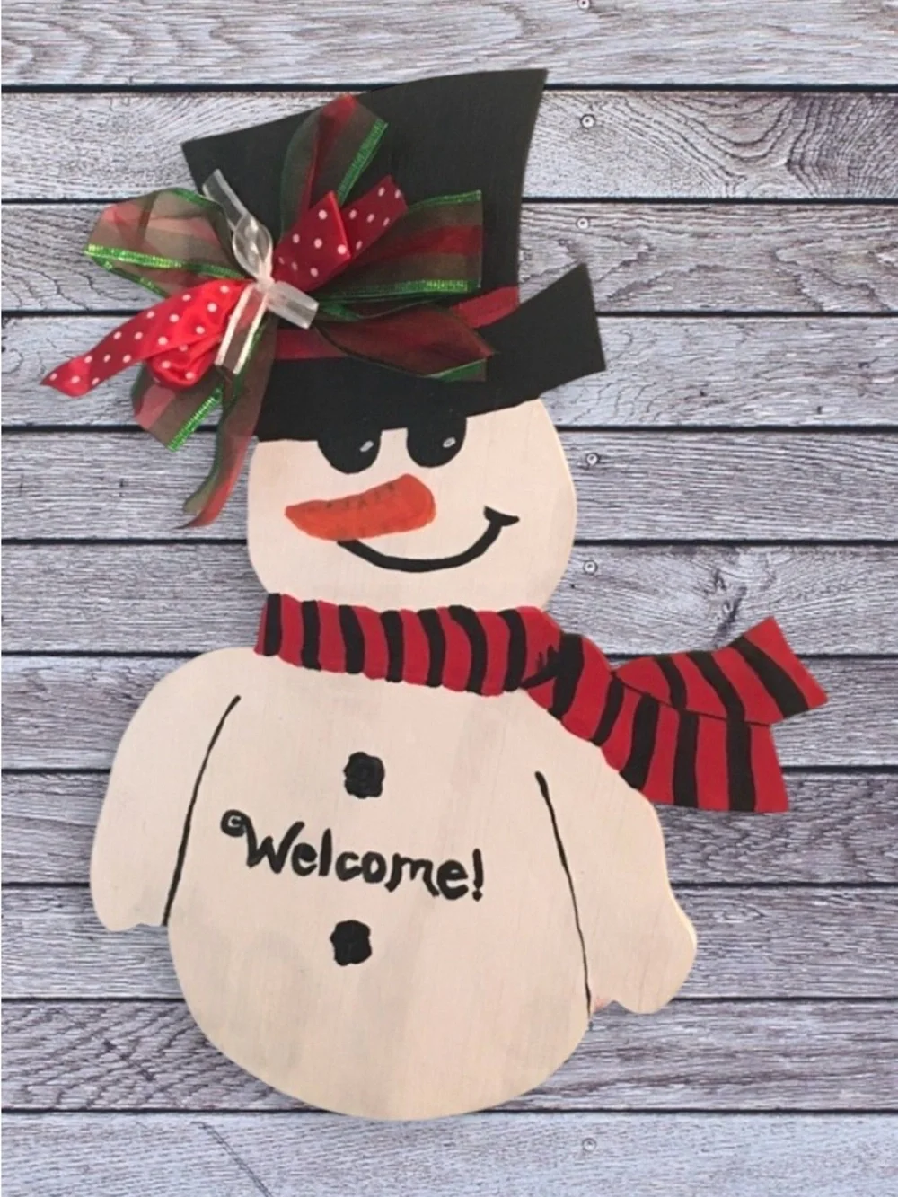 Welcome Snowman door hanger